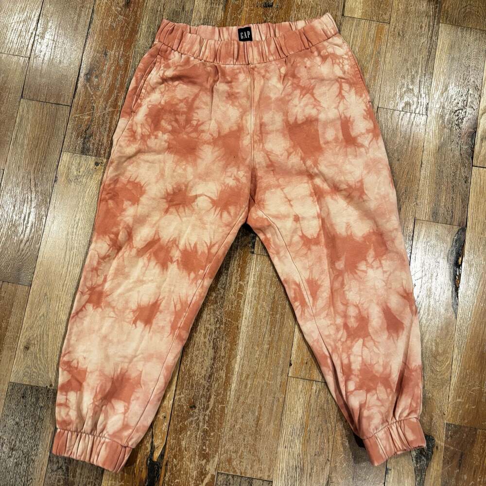 Gap Women's Petite Medium Rose Pink Tie Dye Jogger Sweatpants